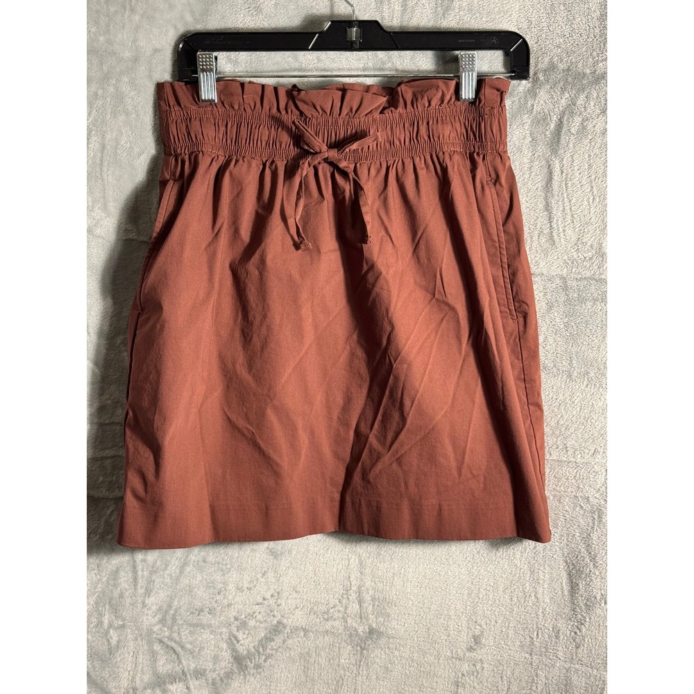 Express Paperbag Waist Skirt Rust Red Size 6 NWT lined